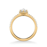 Artcarved Bridal Mounted Mined Live Center Classic Halo Engagement Ring Madelyn 14K Yellow Gold