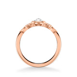 Artcarved Bridal Mounted Mined Live Center Contemporary Engagement Ring 18K Rose Gold