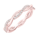 Artcarved Bridal Mounted with Side Stones Fashion Diamond Anniversary Band 14K Rose Gold