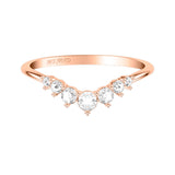 Artcarved Bridal Mounted with Side Stones Classic Rose Goldcut Diamond Anniversary Band 18K Rose Gold