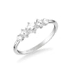 Artcarved Bridal Mounted with Side Stones Anniversary Ring 14K White Gold