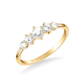 Artcarved Bridal Mounted with Side Stones Classic Rose Goldcut Diamond Anniversary Band 18K Yellow Gold
