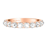 Artcarved Bridal Mounted with Side Stones Classic Rose Goldcut Diamond Anniversary Band 14K Rose Gold
