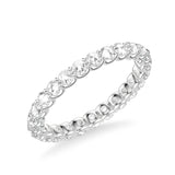 Artcarved Bridal Mounted with Side Stones Classic Rose Goldcut Diamond Anniversary Band 18K White Gold