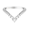 Artcarved Bridal Mounted with Side Stones Contemporary Diamond Anniversary Ring 14K White Gold