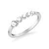 Artcarved Bridal Mounted with Side Stones Contemporary Diamond Anniversary Ring 14K White Gold