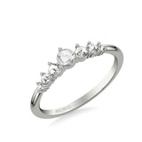 Artcarved Bridal Mounted with Side Stones Contemporary Diamond Anniversary Band 14K White Gold