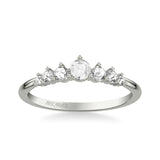 Artcarved Bridal Mounted with Side Stones Contemporary Diamond Anniversary Band 14K White Gold