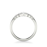Artcarved Bridal Mounted with Side Stones Contemporary Diamond Anniversary Band 14K White Gold
