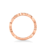 Artcarved Bridal Mounted with Side Stones Contemporary Anniversary Band 14K Rose Gold & Blue Sapphire