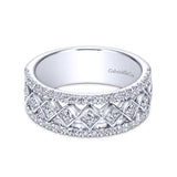 Gabriel & Co. 14k White Gold Contemporary Diamond Ring