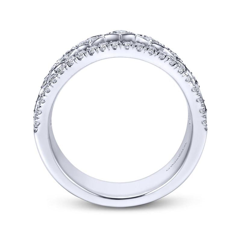 Gabriel & Co. 14k White Gold Contemporary Diamond Ring