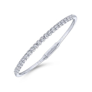 Gabriel & Co. 14k White Gold Demure Diamond Bangle Bracelet
