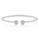 Gabriel & Co. 14k White Gold Bujukan Diamond Bangle Bracelet