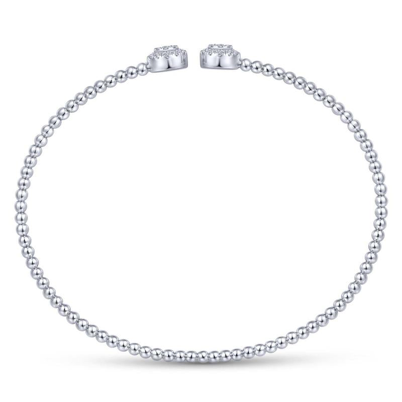 Gabriel & Co. 14k White Gold Bujukan Diamond Bangle Bracelet