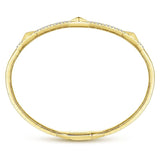 Gabriel & Co. 14k Yellow Gold Demure Diamond Bangle Bracelet