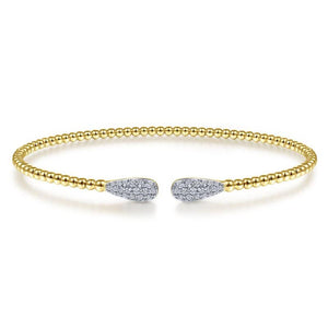 Gabriel & Co. 14k Yellow Gold Bujukan Diamond Bangle Bracelet