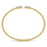 Gabriel & Co. 14k Yellow Gold Bujukan Diamond Bangle Bracelet