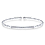 Gabriel & Co. 14k White Gold Bujukan Diamond Bangle Bracelet