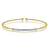 Gabriel & Co. 14k Yellow Gold Bujukan Diamond Bangle Bracelet