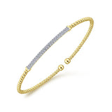 Gabriel & Co. 14k Yellow Gold Bujukan Diamond Bangle Bracelet