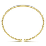 Gabriel & Co. 14k Yellow Gold Bujukan Diamond Bangle Bracelet