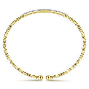 Gabriel & Co. 14k Yellow Gold Bujukan Diamond Bangle Bracelet