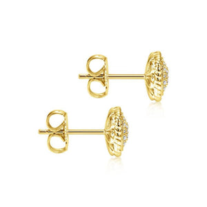 Gabriel & Co. 14k Yellow Gold Hampton Diamond Stud Earrings
