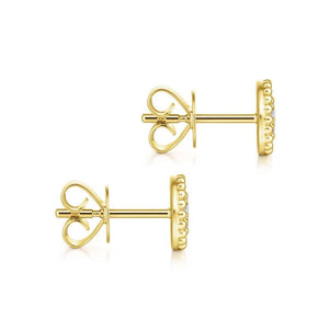 Gabriel & Co. 14k Yellow Gold Bujukan Diamond Stud Earrings