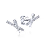 Gabriel & Co. 14k White Gold Kaslique Diamond Stud Earrings