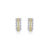Gabriel & Co. 14k Two Tone Kaslique Diamond Huggie Earrings