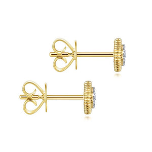 Gabriel & Co. 14k Yellow Gold Contemporary Diamond Stud Earrings