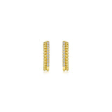 Gabriel & Co. 14k Yellow Gold Bujukan Diamond Huggie Earrings