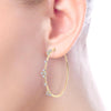 Gabriel & Co. 14k Yellow Gold Contemporary Diamond Hoop Earrings