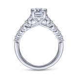 Gabriel & Co. 14k White Gold Contemporary Straight Engagement Ring