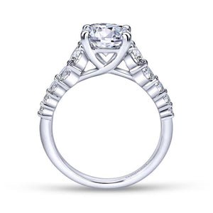 Gabriel & Co. 14k White Gold Contemporary Straight Engagement Ring