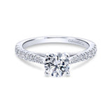 Gabriel & Co. 14k White Gold Contemporary Straight Engagement Ring