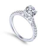 Gabriel & Co. 14k White Gold Contemporary Straight Engagement Ring