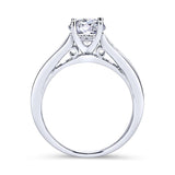 Gabriel & Co. 14k White Gold Contemporary Straight Engagement Ring