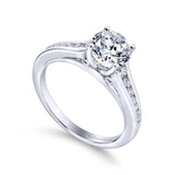 Gabriel & Co. 14k White Gold Contemporary Straight Engagement Ring