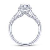 Gabriel & Co. 14k White Gold Entwined Halo Engagement Ring