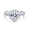 Gabriel & Co. 14k White Gold Entwined Halo Engagement Ring