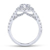 Gabriel & Co. 14k White Gold Entwined Halo Engagement Ring