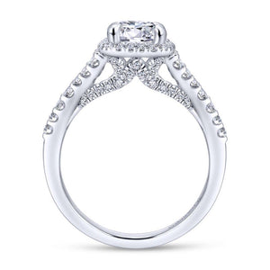 Gabriel & Co. 14k White Gold Entwined Halo Engagement Ring