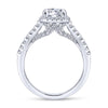 Gabriel & Co. 14k White Gold Entwined Halo Engagement Ring