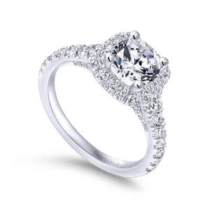 Gabriel & Co. 14k White Gold Entwined Halo Engagement Ring