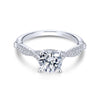 Gabriel & Co. 14k White Gold Contemporary Twisted Engagement Ring