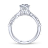 Gabriel & Co. 14k White Gold Contemporary Twisted Engagement Ring