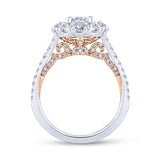 Gabriel & Co. 14k Two Tone Gold Embrace Double Halo Engagement Ring