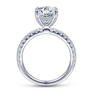 Gabriel & Co. 14k White Gold Contemporary Straight Engagement Ring